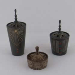 銀線と瑪瑙象嵌香炉(大)